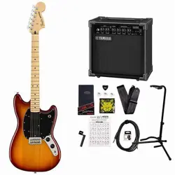 FENDER PLAYER MUSTANG MAPLE FINGERBOARD SIENNA SUNBURST YAMAHA GA15II AMPLIFIER