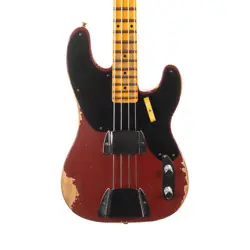 USED FENDER CUSTOM SHOP 1953 PRECISION BASS HEAVY RELIC - AGED CIMARRON RED