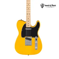 FENDER STANDARD TELECASTER, MAPLE FINGERBOARD, BLACK PICKGUARD - BUTTERSCOTCH