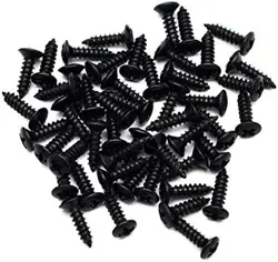 ELECTRIC GUITAR PICKGUARD MOUNTING SCREWS PACK OF 50 BLACK FOR FENDER GIBSON