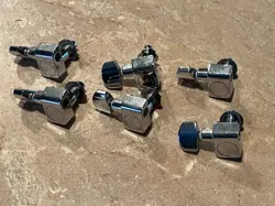 SET LEFTY LEFT HAND CHROME FENDER AMERICAN STRATOCASTER TELECASTER GUITAR TUNERS