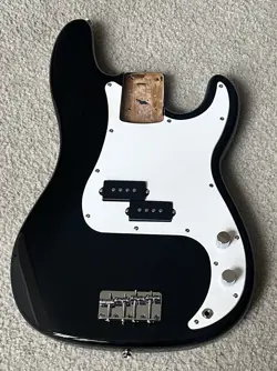 2002 SQUIER BY FENDER LOADED PRECISION P BASS BODY W/USA UPGRADED ELECTRONICS