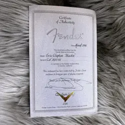 FENDER ERIC CLAPTON SIGNATURE STRATOCASTER BLACKIE, FLAME MAPLE NECK, USED