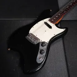 FENDER 1969 SWINGER BLACK ELECTRIC GUITAR - RARE VINTAGE MODEL - USED