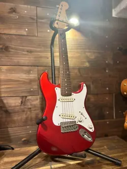 FENDER MIJ STRATOCASTER RED ELECTRIC GUITAR TESTED FROM JAPAN USED