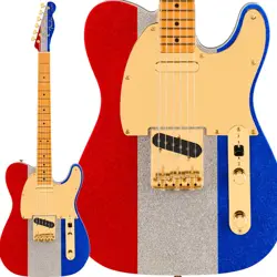 FENDER BUCK OWENS TELECASTER RED SILVER AND BLUE SPARKLE