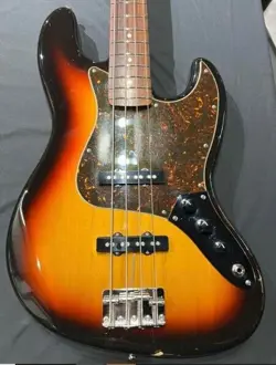 FENDER JAPAN ELECTRIC BASS JB62 JAZZ BASS SUNBURST 1995-1996 USED