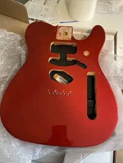 GENUINE FENDER DELUXE SERIES TELECASTER SSH ALDER BODY, CANDY APPLE RED