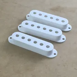 3 FENDER VINTAGE REISSUE STYLE STRAT PICKUP COVERS SET ELECTRIC NOS RELIC WHITE