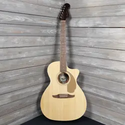 FENDER NEWPORTER PLAYER ACOUSTIC GUITAR AS IS TOP CRACKS