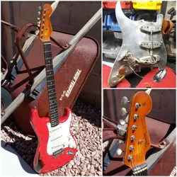 STRAT RED/S.B. FENDER