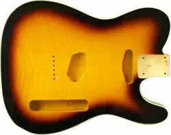 WD PREMIUM FINISHED REPLACEMENT BODY FOR FENDER TELECASTER FLAME TOBACCO SUNB...