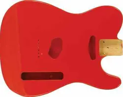 WD PREMIUM FINISHED REPLACEMENT BODY FOR FENDER TELECASTER FIESTA RED ALDER