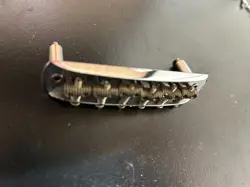 1960S FENDER JAZZMASTER JAGUAR GUITAR BRIDGE THREADED SADDLES VINTAGE 1969 60'S