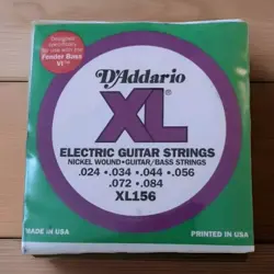 D'ADDARIO XL156 NICKEL WOUND STRINGS -.024-.084 FENDER BASS VI 