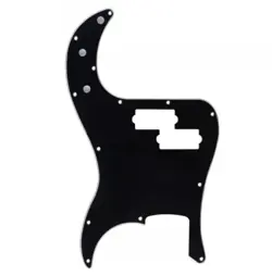 BLACK 3 PLY PICKGUARD FOR FENDER PRECISION P BASS 13 HOLE- FITS USA OR MIM