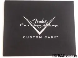 USA FENDER CUSTOM SHOP CUSTOM CARE BOOKLET, MANUALS, + TAGS BLACK