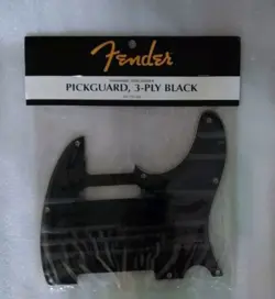 NEW - FENDER STANDARD TELE PICKGUARD, 8 HOLES, 3-PLY - BLACK, 099-1356-000