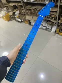 FENDER STRAT REPLACEMENT 22FRETS ST BLUE MAPLE ELECTRIC GUITAR NECK  GLOSS