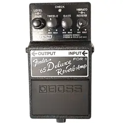 BOSS FDR-1 FENDER ‘65 DELUXE REVERB AMP TREMOLO GUITAR EFFECT PEDAL USED