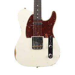USED FENDER CUSTOM SHOP 1964 TELECASTER RELIC - AGED OLYMPIC WHITE