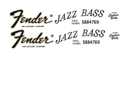 FENDER JAZZ BASS GUITAR HEADSTOCK DECAL WATERSLIDE INLAY LOGO 6