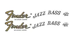 FENDER JAZZ BASS GUITAR HEADSTOCK DECAL WATERSLIDE INLAY LOGO 2