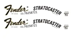 FENDER STRATOCASTER GUITAR DECAL HEADSTOCK DECAL WATERSLIDE LOGO 150