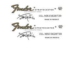FENDER STRATOCASTER CUSTOM GUITAR DECAL HEADSTOCK DECAL WATERSLIDE LOGO 108