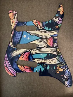 CUSTOM PSYCHEDELIC MUSHROOM FENDER STRAT PICKGUARD SSS