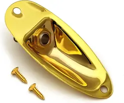 GUITAR INPUT JACK SOCKET PLATE 1/4 INCH FOR FENDER STRATOCASTER - GOLD