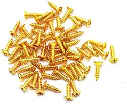 GUITAR PICKGUARD MOUNTING SCREWS PACK OF 50 GOLD FOR FENDER GIBSON TELECASTER