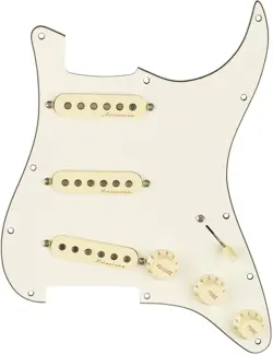 FENDER VINTAGE NOISELESS SSS PRE-WIRED STRATOCASTER PICKGUARD, PARCHMENT