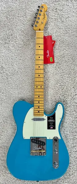 FENDER AMERICAN PROFESSIONAL II TELECASTER MAPLE NECK , MIAMI BLUE W/CASE