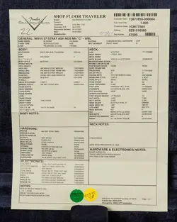 FENDER CUSTOM SHOP WILDWOOD 10 1957 STRATOCASTER - NOS