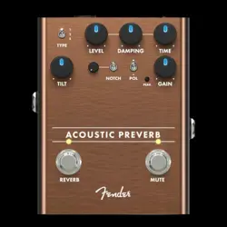 FENDER ACOUSTIC PREVERB PREAMP/REVERB GUITAR EFFECT PEDAL