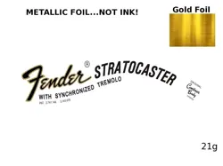 FENDER STRATOCASTER GUITAR DECAL FOIL WATERSLIDE RESTORATION HEADSTOCK 21G