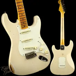 FENDER CUSTOM SHOP 1957 STRATOCASTER RELIC - AGED WHITE BLONDE #CZ569249