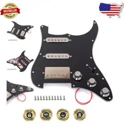 HUMBUCKER & ALNICO V SINGLE COIL LOADED PICKGUARD FOR FENDER STRAT REPLACEMENT