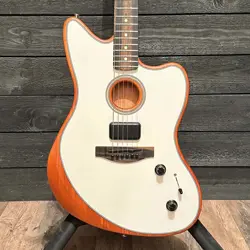 FENDER AMERICAN ACOUSTASONIC JAZZMASTER ACOUSTIC ELECTRIC GUITAR - WHITE