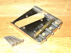 FENDER 1972 CHROME TELECASTER BRIDGE WITH BRASS SADDLES