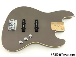 FENDER AERODYNE SPECIAL JAZZ BASS LOADED BODY J BASS GUITAR BOUND DOLPHIN GRAY 