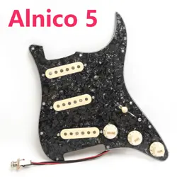 GUITAR PREWIRED LOADED PICKGUARD WITH SSS ALNICO5 PICKUPS SET FOR FENDER STRAT