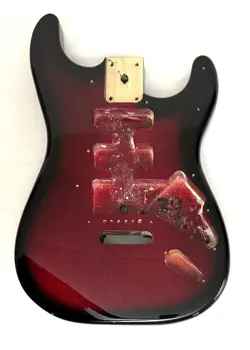 FENDER STARCASTER STRATOCASTER CRIMSON RED BURST FLAME TOP BODY FULL THICKNESS