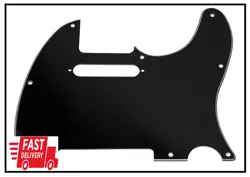 TELECASTER PICKGUARD 8 HOLE 3PLY BLACK FOR USA MEXICAN FENDER TELE GUITAR