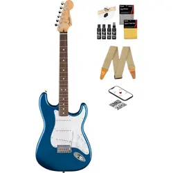 FENDER STANDARD STRATOCASTER - AQUA MARINE METALLIC BUNDLE WITH STRAP