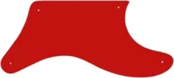 WD CUSTOM PICKGUARD FOR FENDER CABRONITA PRECISION BASS #07 RED/WHITE/RED