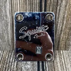 FENDER SQUIER STRATOCASTER STRAT NECK PLATE CHROME USED