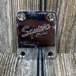 FENDER SQUIER STRATOCASTER STRAT NECK PLATE CHROME
