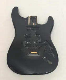 FENDER STARCASTER STRATOCASTER BODY BLACK FULL THICKNESS